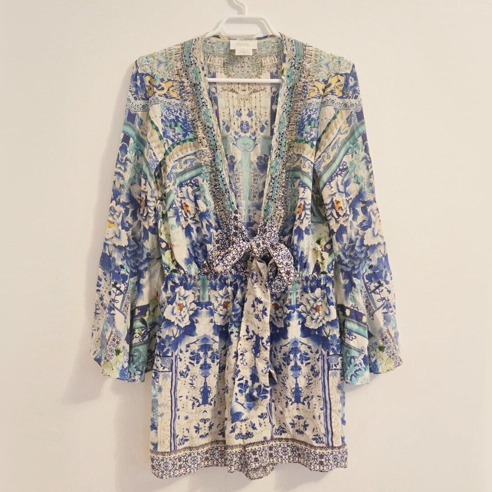 As Seen on Kelly Rowland Destinys Child Camilla Porcelain Paradise Playsuit b59E - Picture 2 of 13